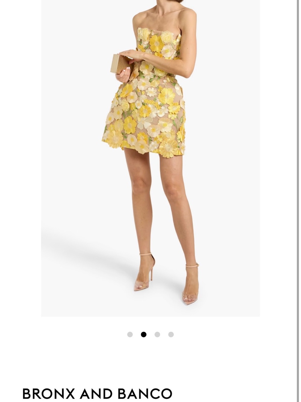 Jasmine Maraya strapless embroidered tulle mini dress - Picture 2 of 4